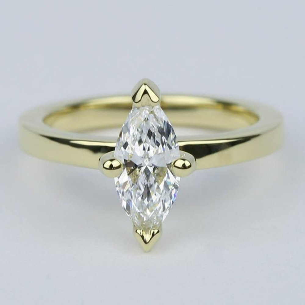 IGI 1Ct Marquise Lab Grown Diamond Engagement Ring